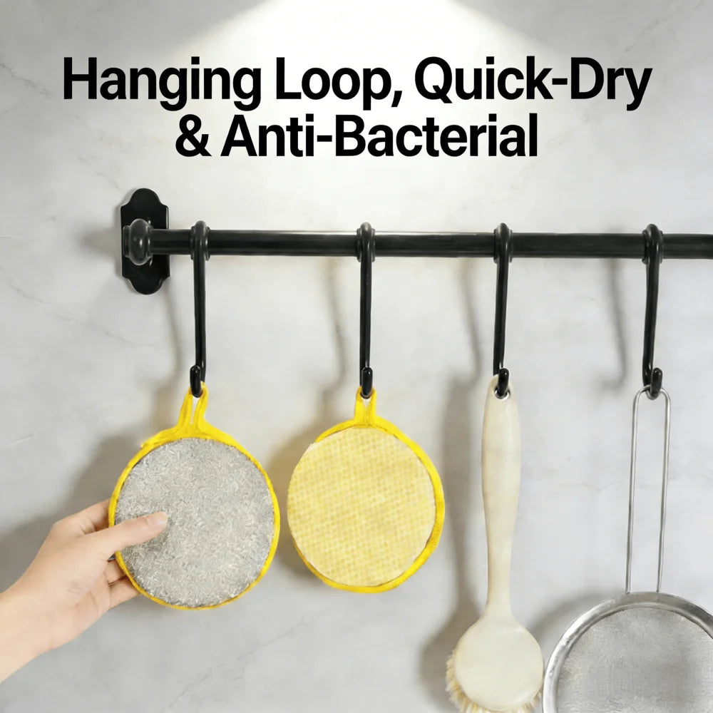 Double-Sided Non-Scratch Dish Sponge | Anti-Oil Kitchen Pad Dish Scrub Sponge Babs