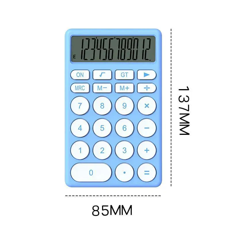 HUXUAN 12-Digit Mini Desk Calculator – Silent Big Buttons Desktop Calculator Babs