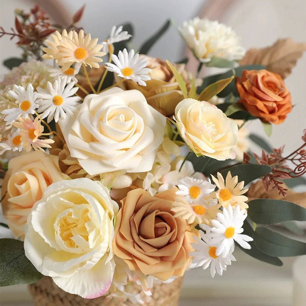 Ivory Artificial Foam Rose Heads for Wedding & Home Décor Artificial Flower Heads Babs