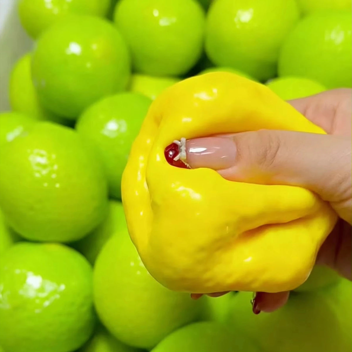 Squishy Lemon & Mango Fidget Ball – ASMR Sensory Squeeze Toy Sensory Fidget Toy Babs