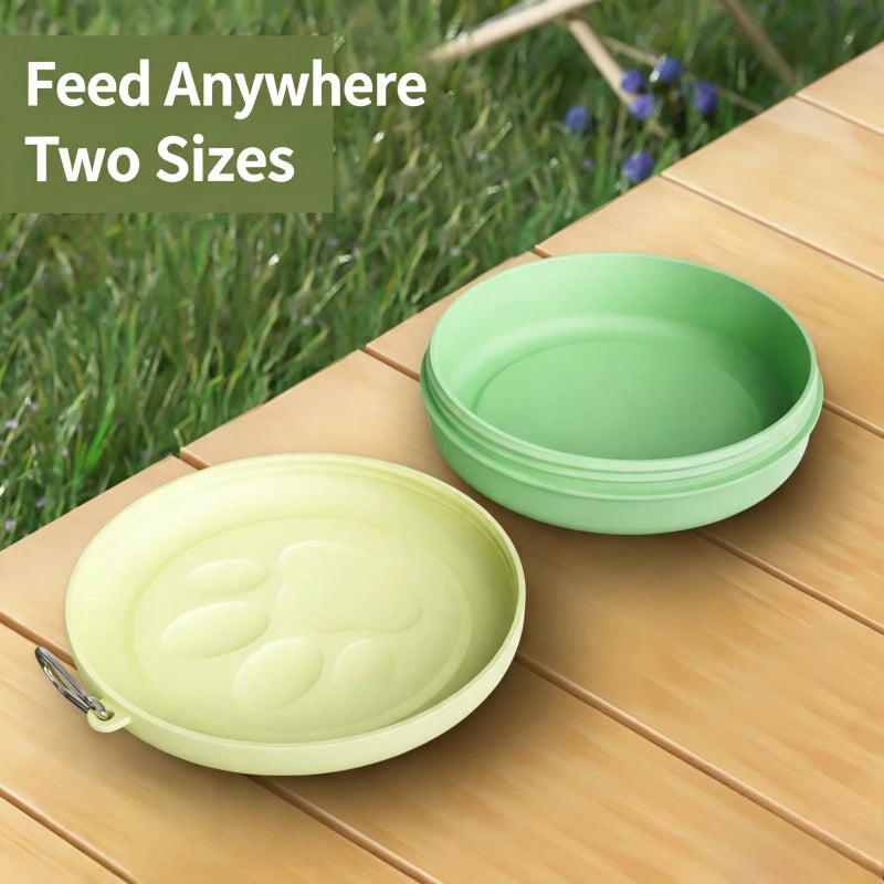 Portable 2-in-1 Pet Food Bowl & Storage Container Pet Travel Bowl Babs