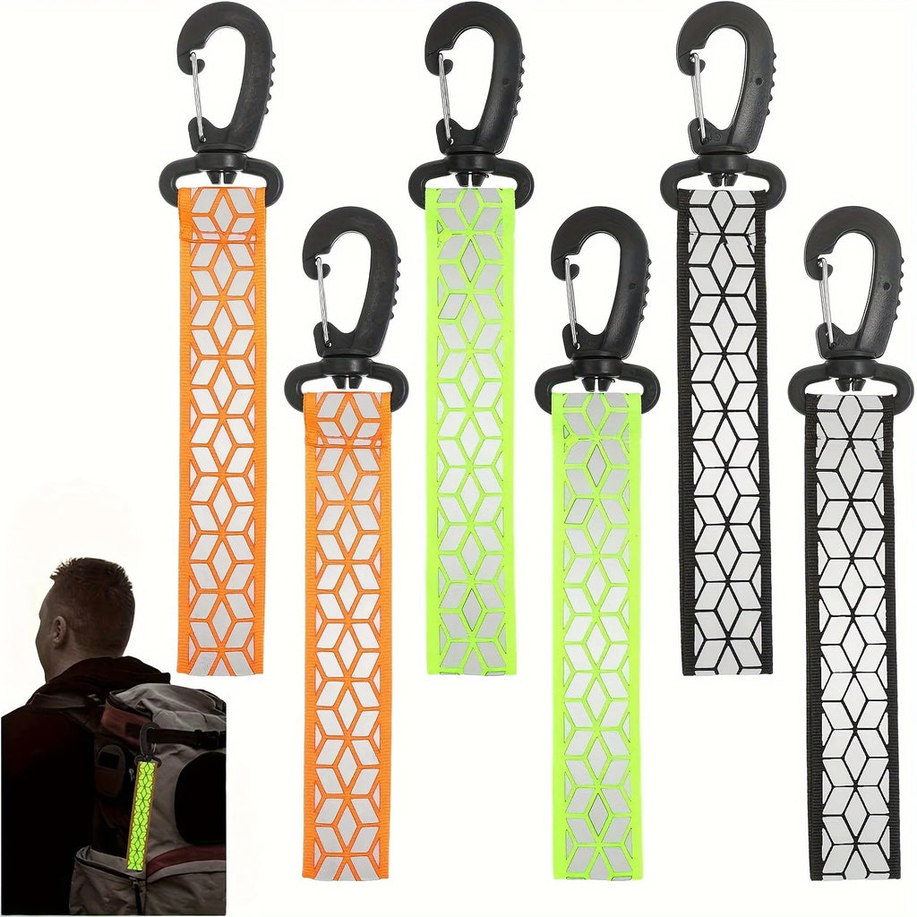 2PCS Reflective Keychain – High Visibility Night Safety Strip Reflective Safety Keychain Babs