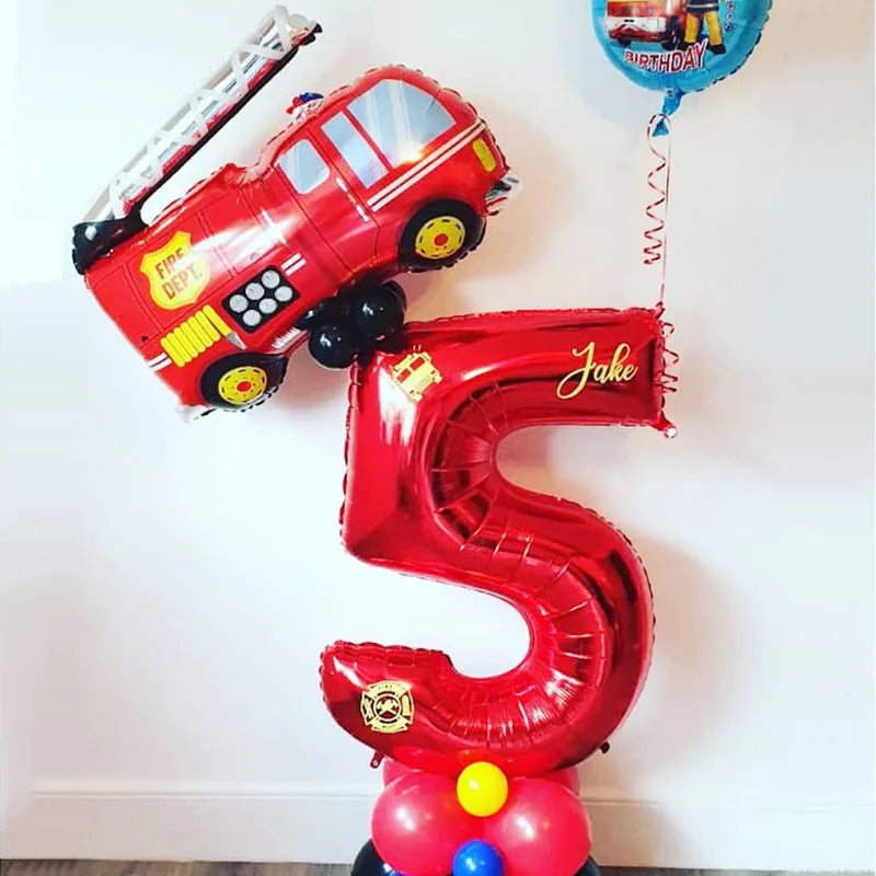 Mini Vehicle Foil Balloons – Construction & Fire Party Décor 5-50pcs Party Foil Balloons Babs