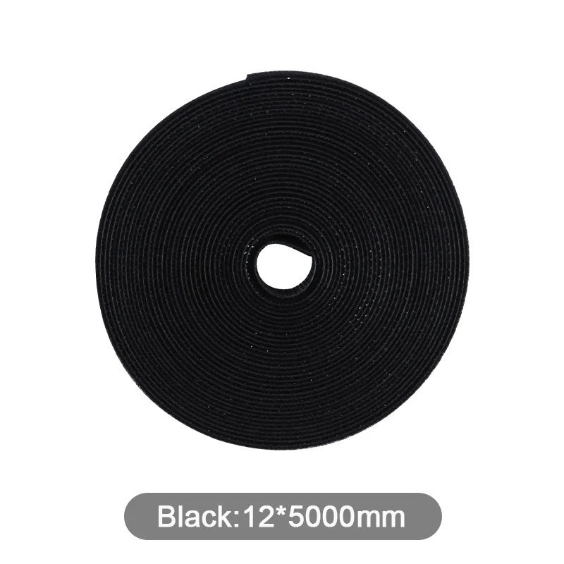 12mm 5m Reusable Nylon Cable Ties – Multi-Purpose Wire Organizer Reusable Cable Ties Babs Black 12x5000cm
