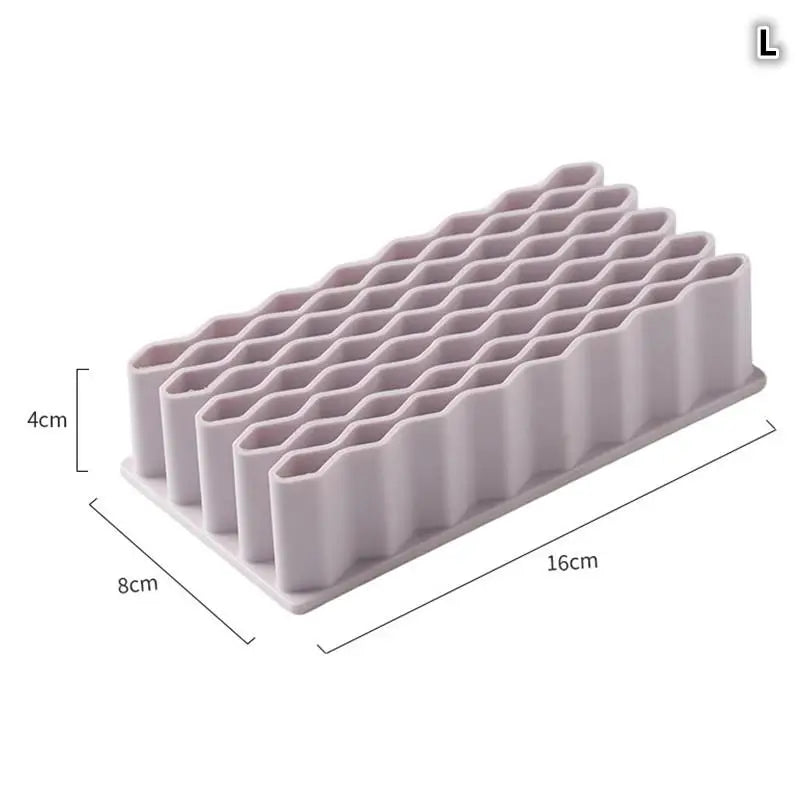 Silicone Wave Pen Holder | Desktop Brush & Pencil Organizer Desktop Pen Organizer Babs Large Purple