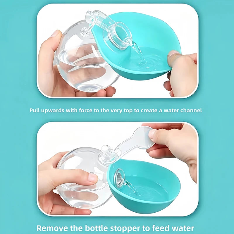 285ml Portable Dog Water Bottle – Collapsible Silicone Travel Cup Pet Travel Water Bottle Babs