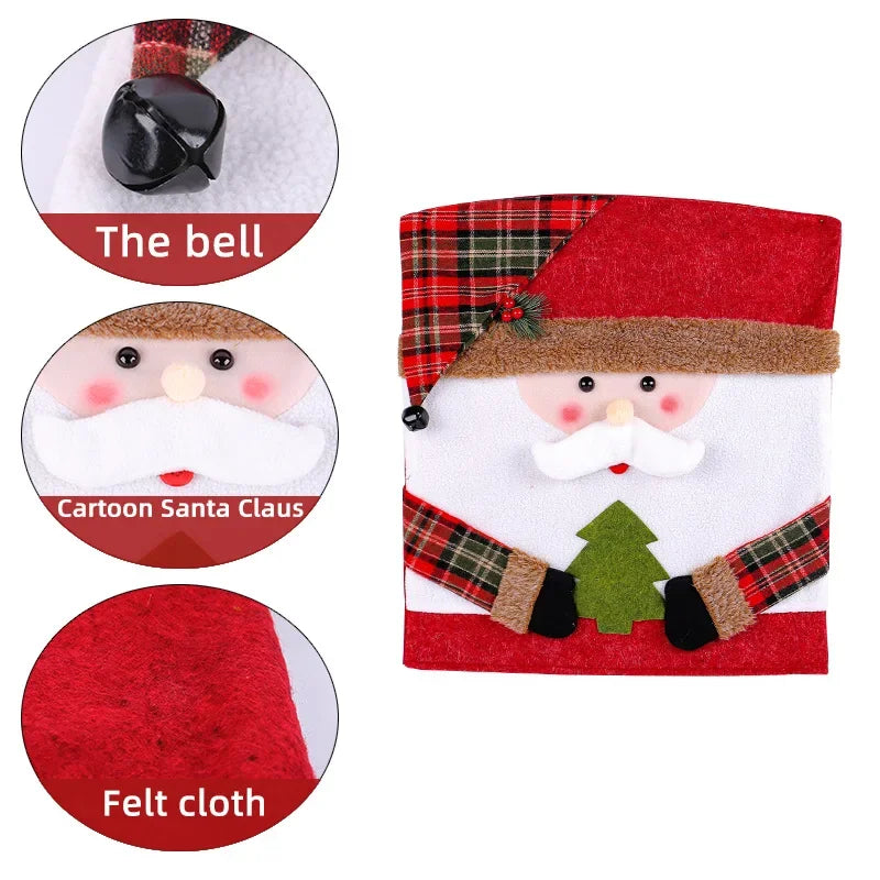 Christmas Chair Back Covers – Festive Holiday Slipcovers Holiday Chair Cover Babs