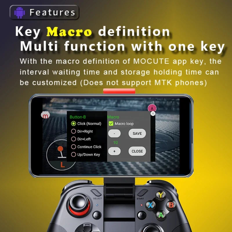 Mocute 054 Bluetooth 5.3 Gamepad for iOS Android PC Smart TV Wireless Gamepad Controller Babs