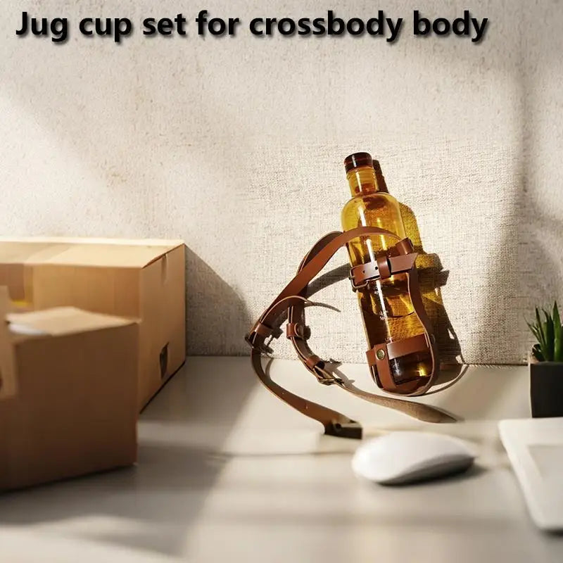 Crossbody Cup Holder – Insulated Milk Carton Design & Strap Crossbody Cup Holder Babs
