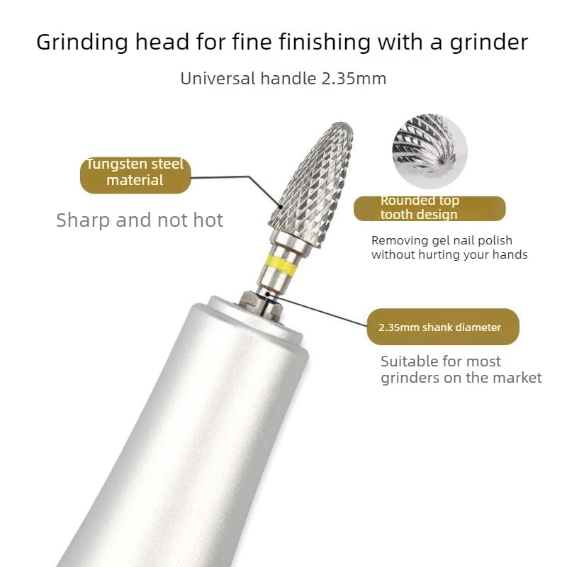 Tungsten Carbide Corn Cone Nail Drill Bit | Diamond Burr Nail Drill Bit Babs