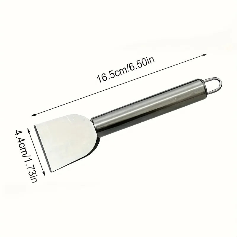 Stainless Steel Kitchen Scraper for Stovetops & Flat Pans Kitchen Cleaning Scraper Babs silvery
