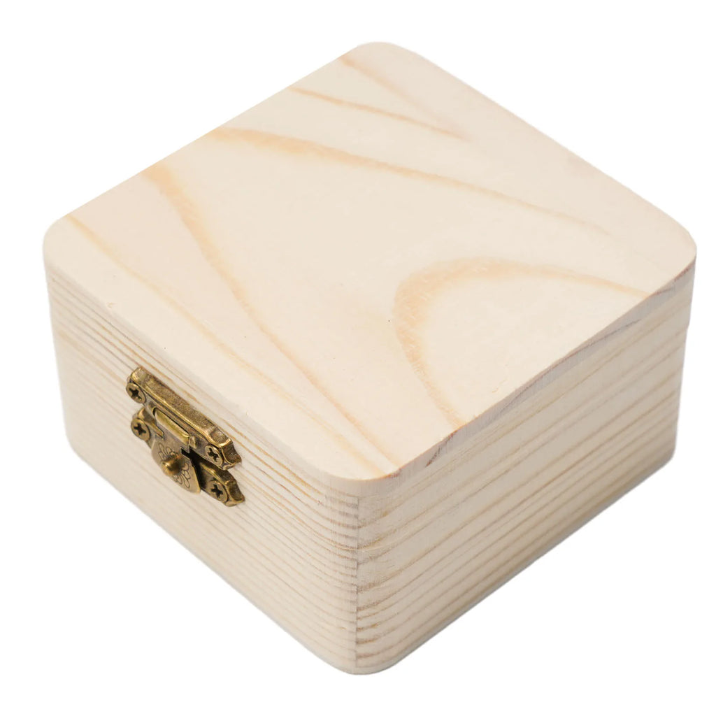 Natural Wood Storage Gift Box 8x8x4.5cm – LEENKEA Wooden Storage Box Babs Default Title