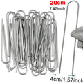 Heavy-Duty U-Type Galvanized Garden Staples & Landscape Stakes Garden Landscape Stakes Babs 4cmx20cm 100pcs