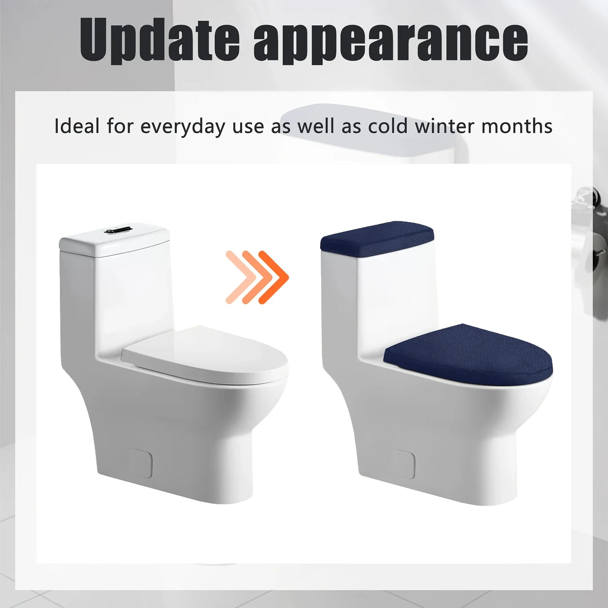 2-Piece Elastic Toilet Seat & Water Tank Cover Set Toilet Cover Set Babs