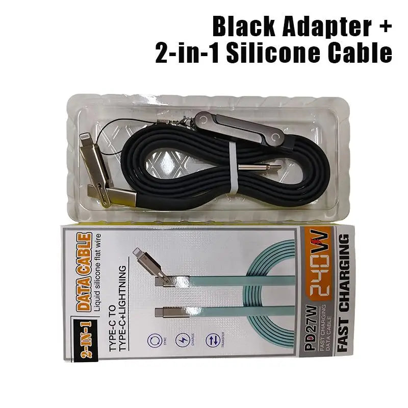 240W USB-C Fast Charging Adapter with Foldable Phone Stand USB-C Charging Adapter Babs A4
