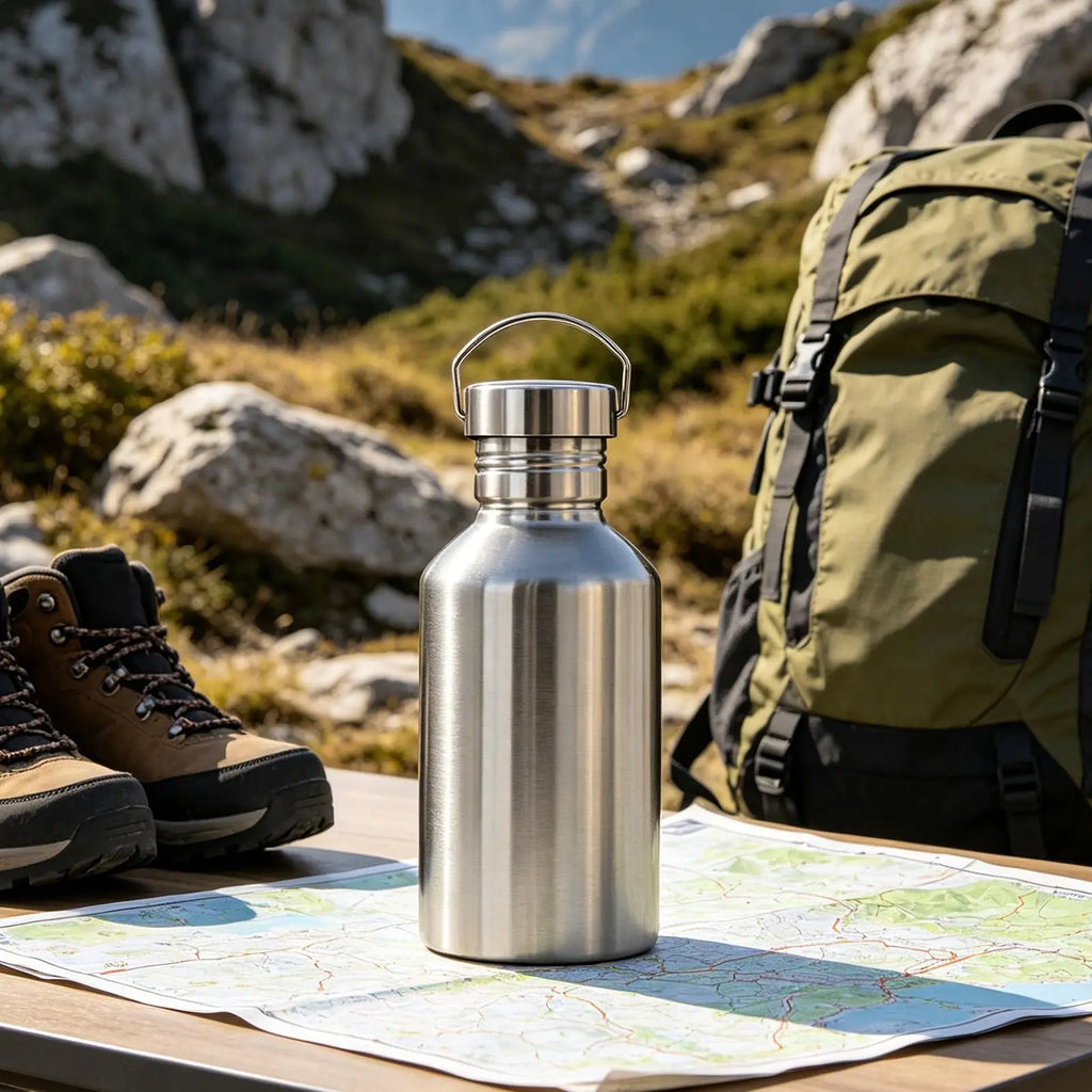 2L Stainless Steel Sport Water Bottle – Large Capacity Flask Sport Water Bottle Babs