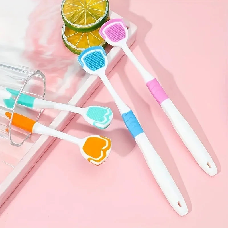 2-in-1 Tongue Brush & Scraper Set | Fresh Breath Oral Care Tongue Scraper Set Babs