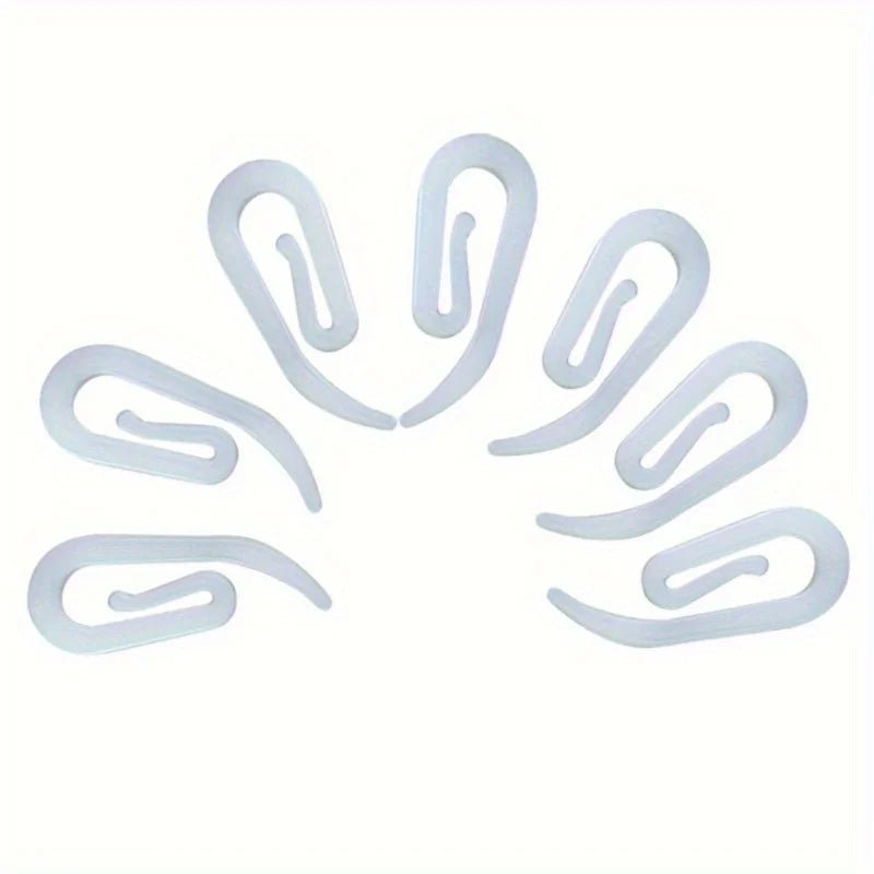 Modern White Plastic Curtain Hooks – Bean Sprout Design Curtain Hooks Babs
