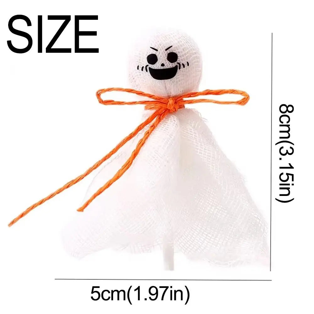 12 Pcs Halloween Ghost Lollipop Wrappers – DIY Candy Decor Halloween Party Favors Babs