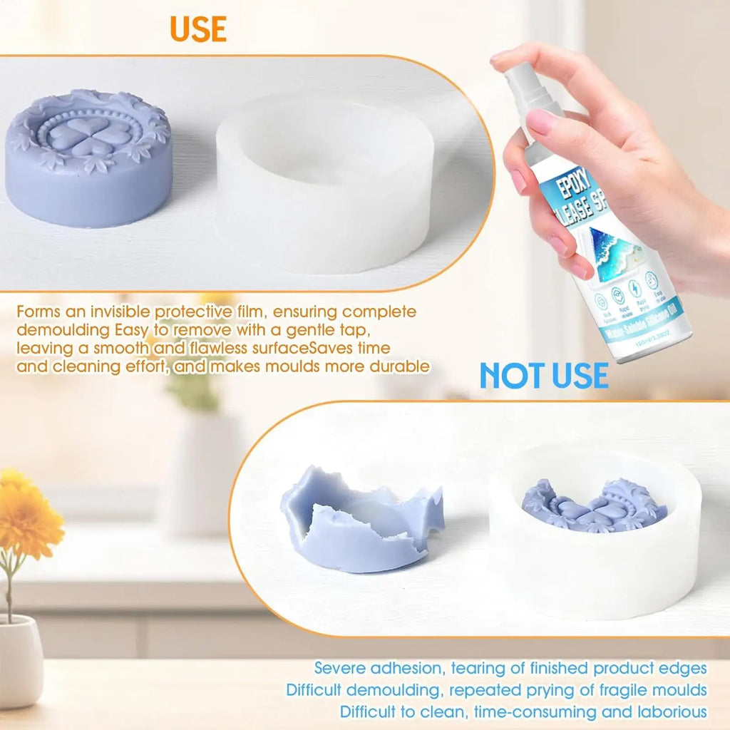 Epoxy Mold Release Spray 100ml – Resin, Candle & Casting Mold Release Spray Babs