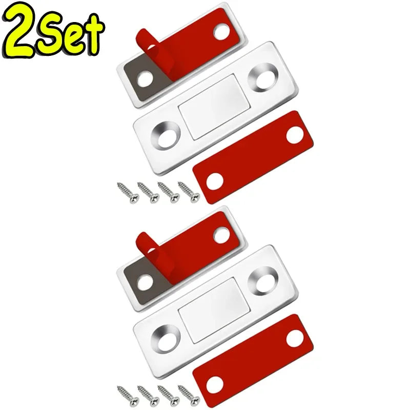 Ultra-Thin Cabinet Magnetic Catch – Adhesive Door & Drawer Magnet Cabinet Magnetic Catch Babs 2set