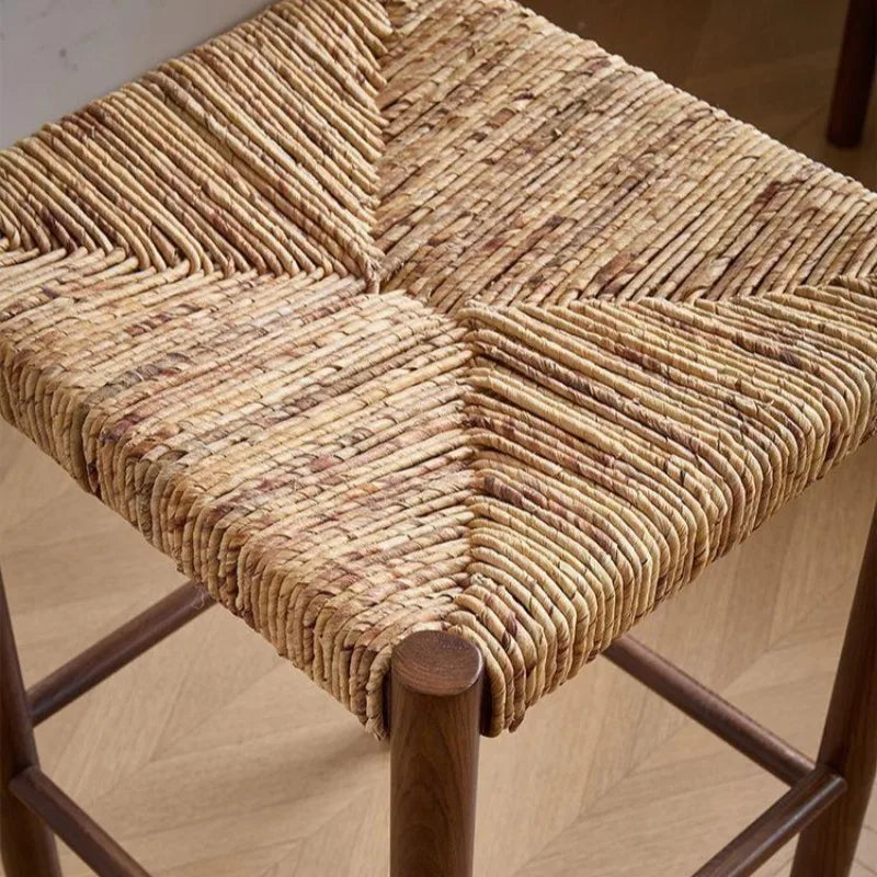 Wooden Braided Rope Barstool | Nordic Luxury Bar Chair Barstool Babs