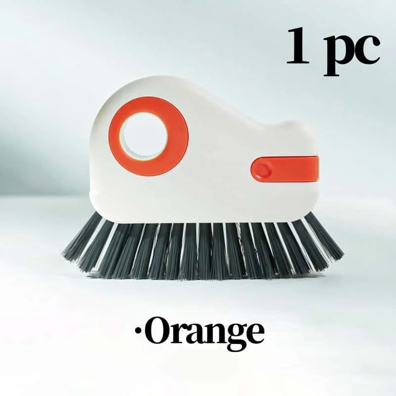 2-in-1 Window Track Crevice Brush with Built-in Scraper Crevice Cleaning Brush Babs Orange 1pc