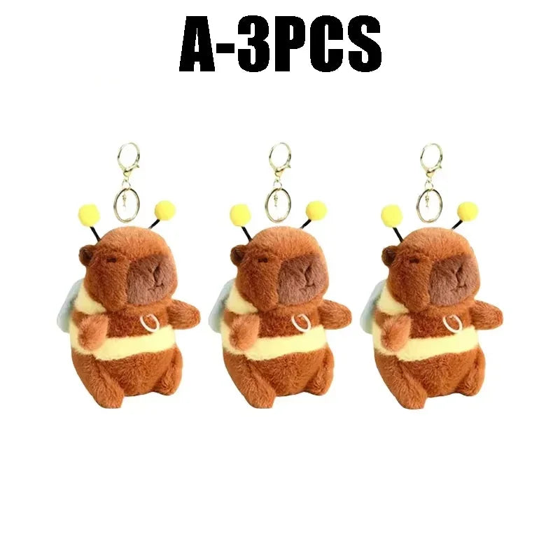 Cute Capybara Plush Keychain – Bubble Pop & Tail Wag Plush Keychain Toy Babs A-3PCS
