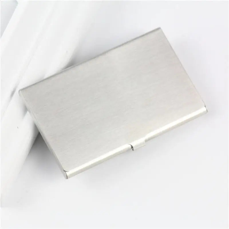 Slim Stainless Steel Business Card Holder – Metal Pocket Case Business Card Holder Babs Style 4