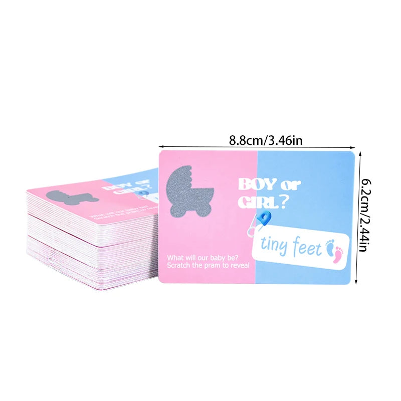 24Pcs Gender Reveal Scratch Off Cards – Baby Shower Party Game Party Game Cards Babs