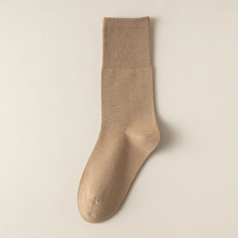 Women's Moisture-Wicking Mid-Calf Socks 5-Pack | Seamless Women's Casual Socks Babs Khaki One Size