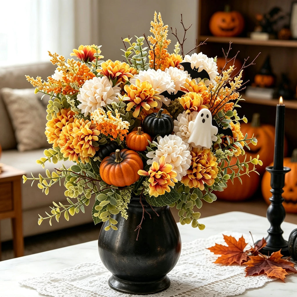 4PCS Silk Artificial Lavender Ball Chrysanthemum Bouquet Artificial Flower Bouquet Babs