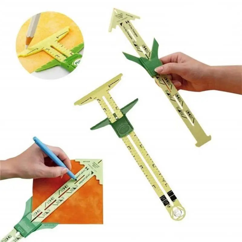5-in-1 Sliding Gauge Sewing Ruler – Patchwork & Tailor Tool Sewing Measuring Tool Babs