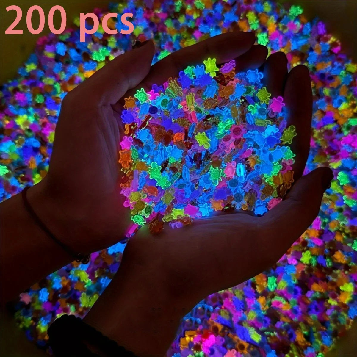 Glow in the Dark Mini Resin Sea Turtles 100/200 Pcs Miniature Figurines Babs