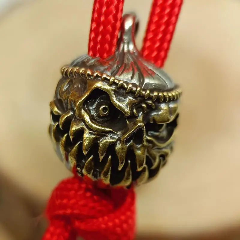 Halloween Pumpkin Skull Brass EDC Paracord Keychain Pendant EDC Keychain Pendant Babs
