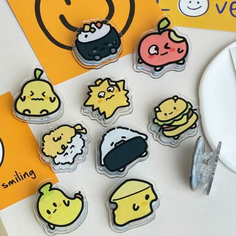 Cute Animal & Fruit Acrylic Sealing Clips Set – 9/10 Pcs Decorative Stationery Clips Babs 9pcs