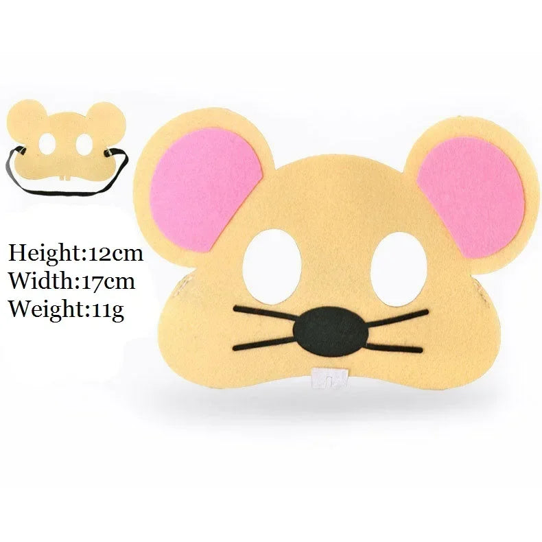 Kids Animal Felt Masks – Birthday, Cosplay & Forest Party Favors Kids Party Masks Babs mouse