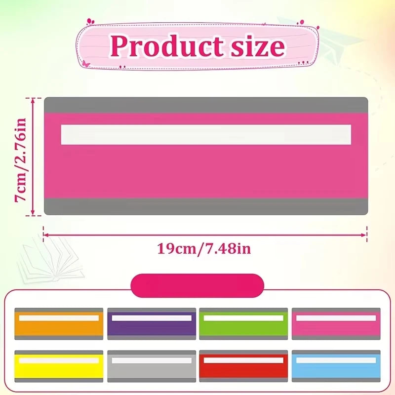 8-Pack Guided Reading Strips Multicolor Highlight Overlays Reading Overlay Strips Babs