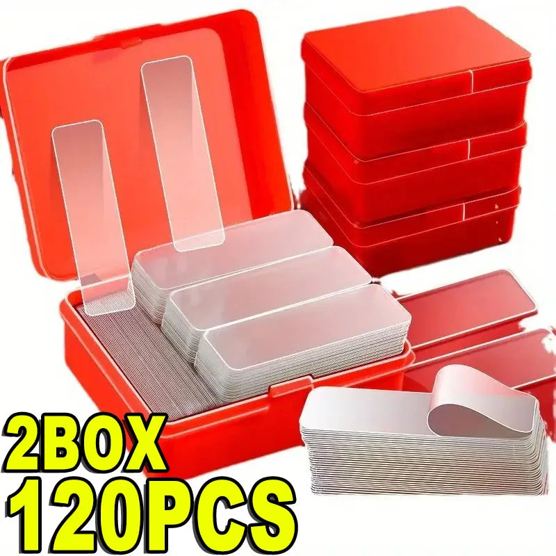 Reusable Double-Sided Adhesive Tape Pads – No-Trace Wall Mount Double-Sided Adhesive Tape Babs 120PCS S- 3.5X1.1cm