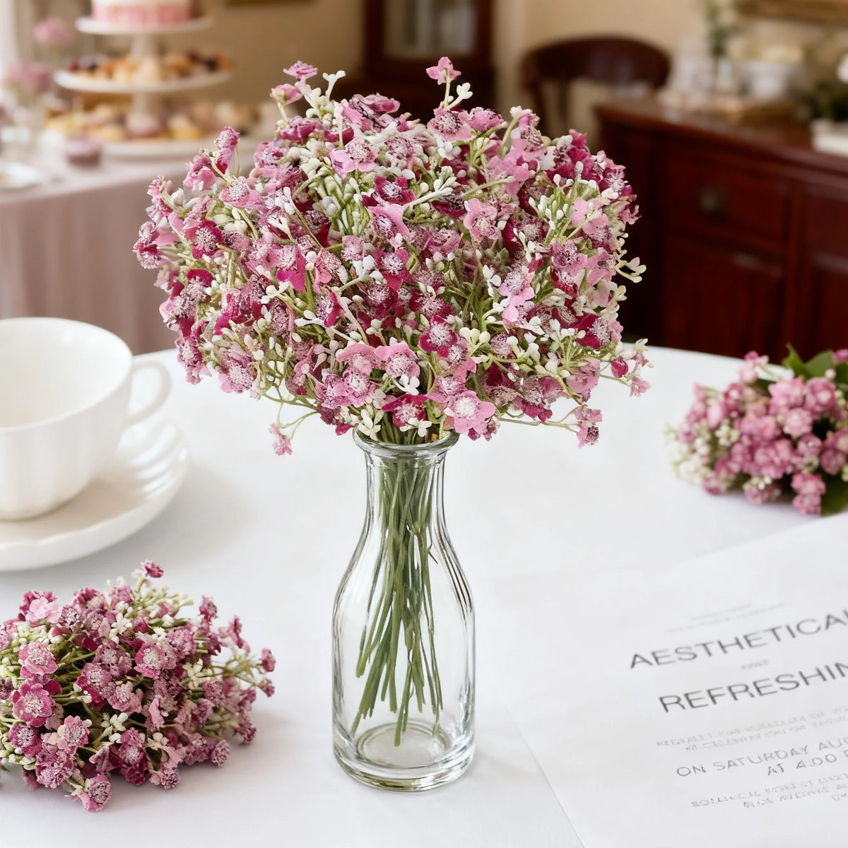 Artificial Gypsophila Baby's Breath Bouquet – Wedding Décor Artificial Flower Bouquet Babs