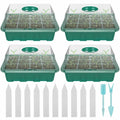 4-Pack Mini Indoor Greenhouse Propagation Trays – 12-Cell Seed Propagation Tray Babs Default Title