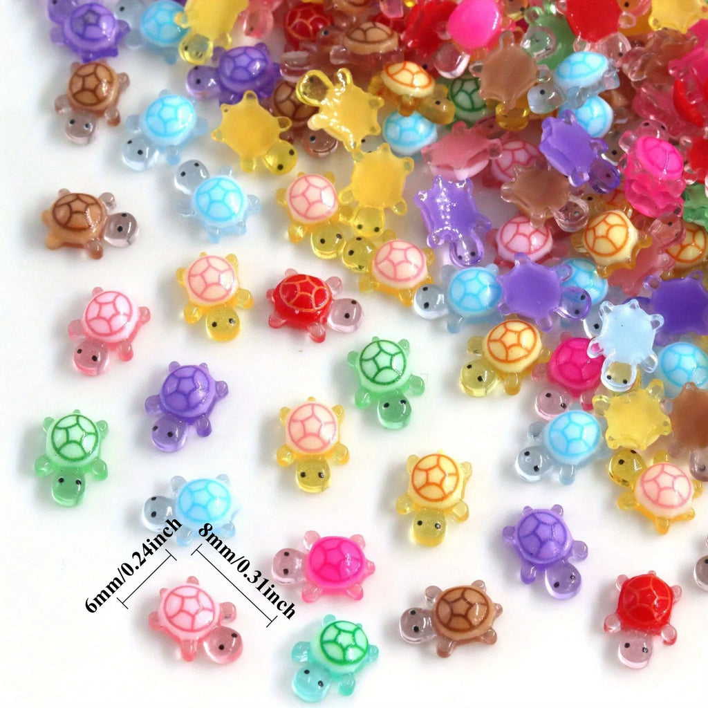 Glow in the Dark Mini Resin Sea Turtles 100/200 Pcs Miniature Figurines Babs