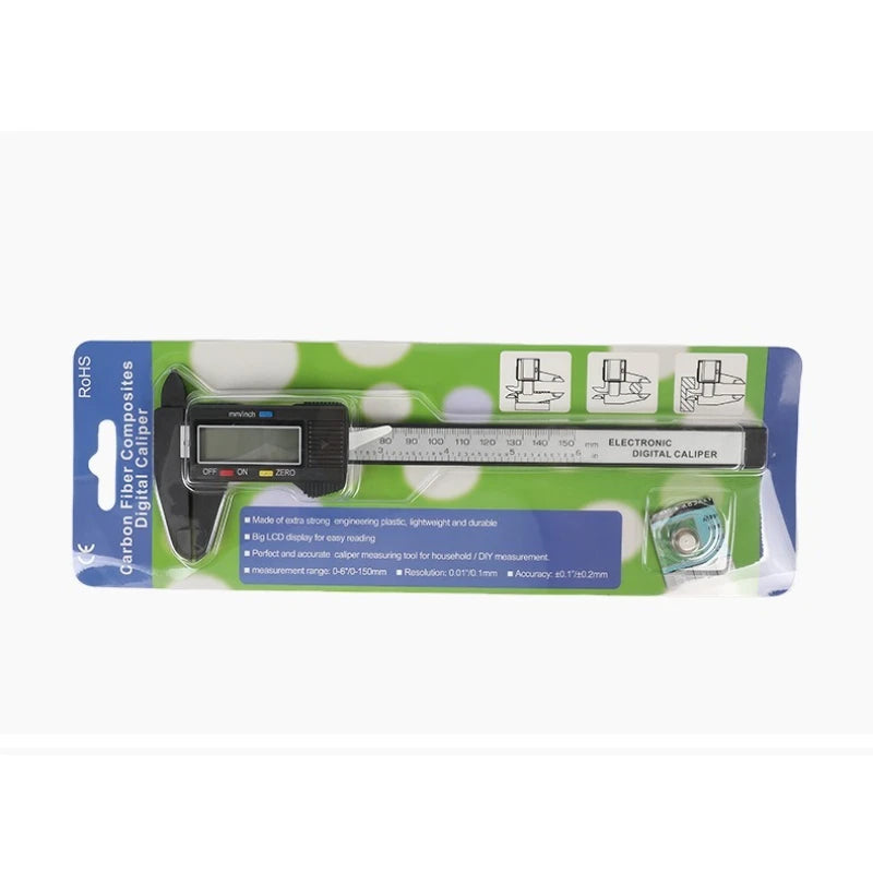 Digital Vernier Caliper 0-150mm Large Screen Measuring Tool Digital Vernier Caliper Babs 1PC