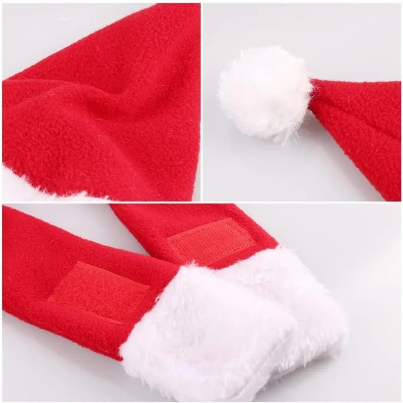 Cat Christmas Hat & Scarf Set – Holiday Pet Costume & Photo Prop Pet Holiday Costume Babs