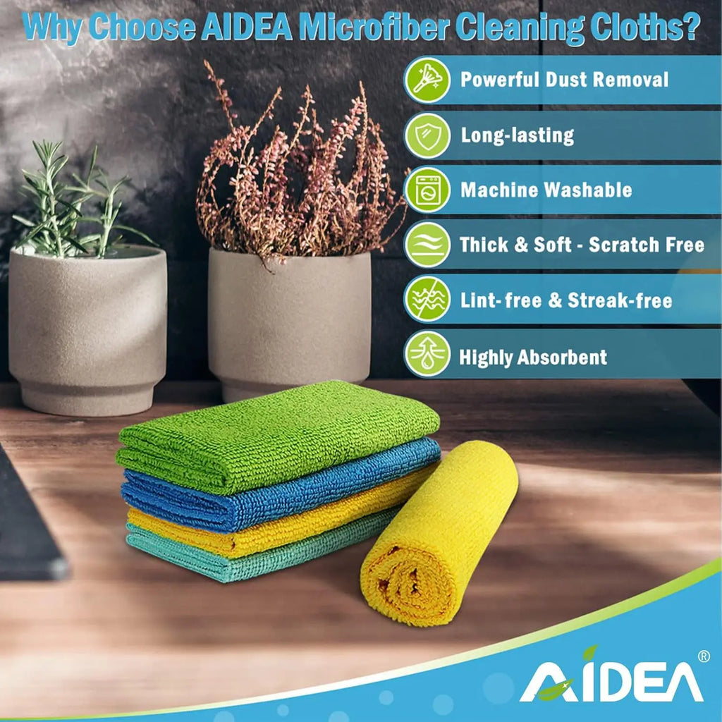 Microfiber Cleaning Cloth Set 1-400Pcs – Quick-Drying, Multi-Color Microfiber Cleaning Cloth Babs