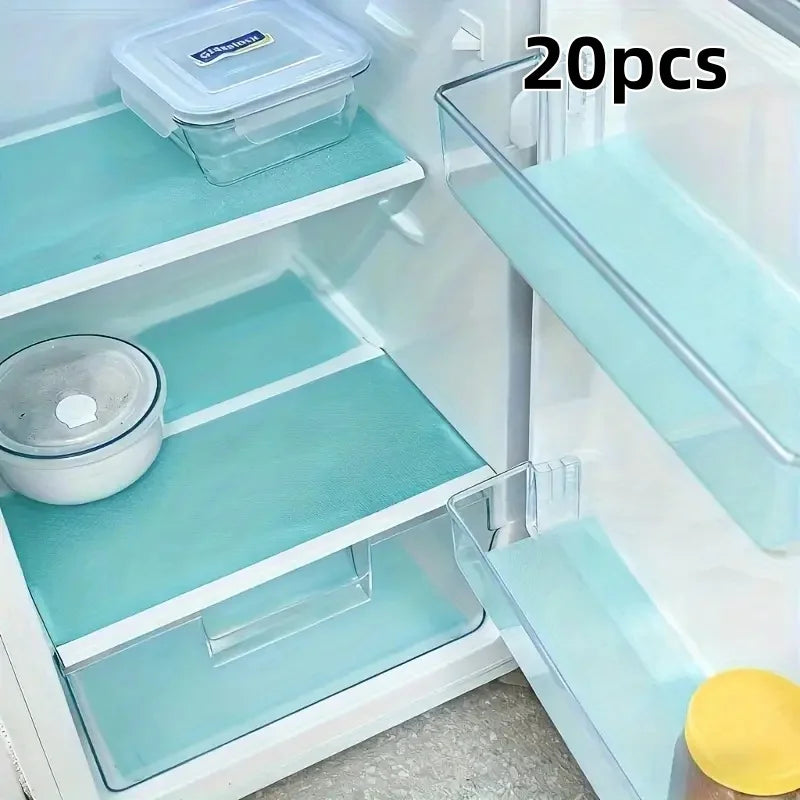 20PCS EVA Refrigerator Mats & Drawer Liners – Freezer & Cabinet Refrigerator Shelf Liners Babs