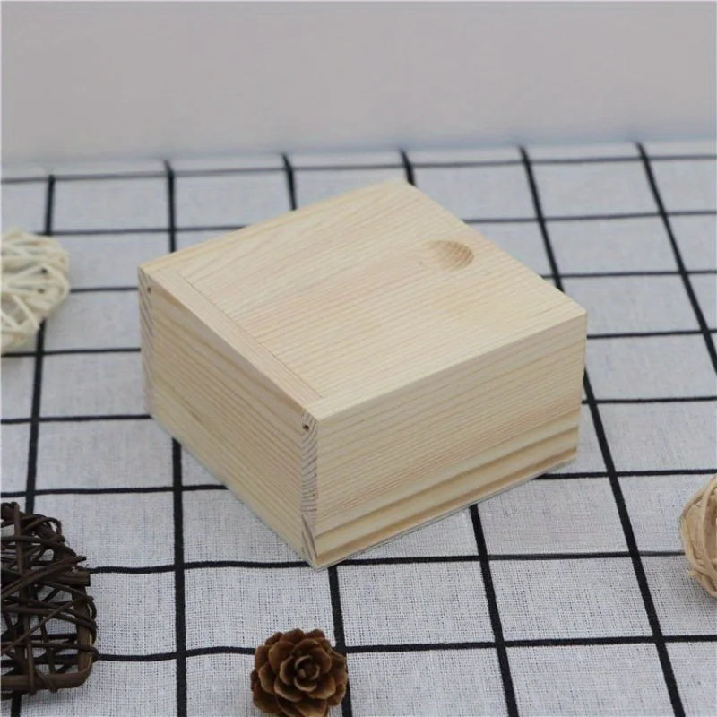 Pine Wood Sliding Lid Box – Soap, Gift & Earphone Storage Wooden Gift Box Babs Burlywood