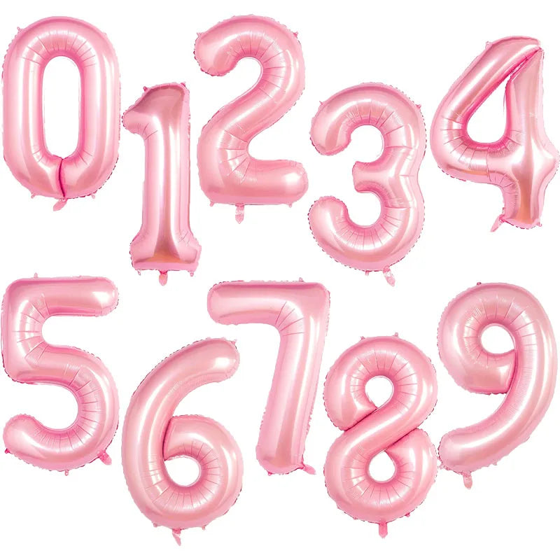 Giant Foil Number Balloons 32/40 Inch | Party Décor 0-9 Foil Number Balloons Babs