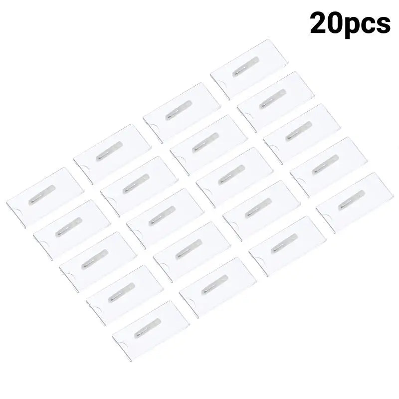 Clear Acrylic Name Badge Holders with Safety Pin – 10/20/30 Pack Name Badge Holder Babs 20PCS