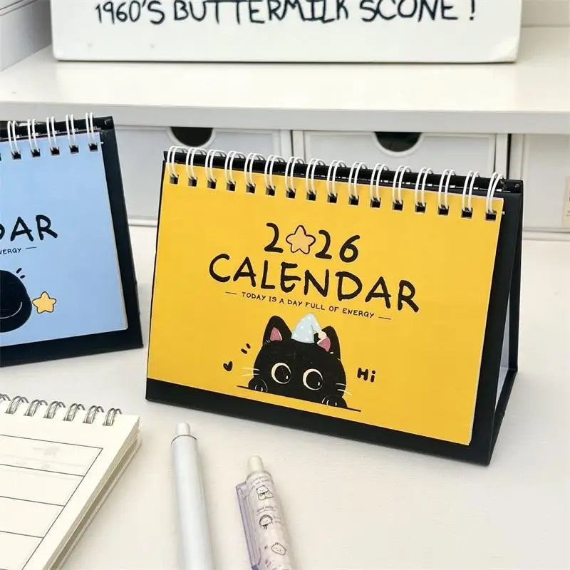 2026 Cute Cat Mini Desk Calendar – Desktop Decor Ornament Mini Desk Calendar Babs